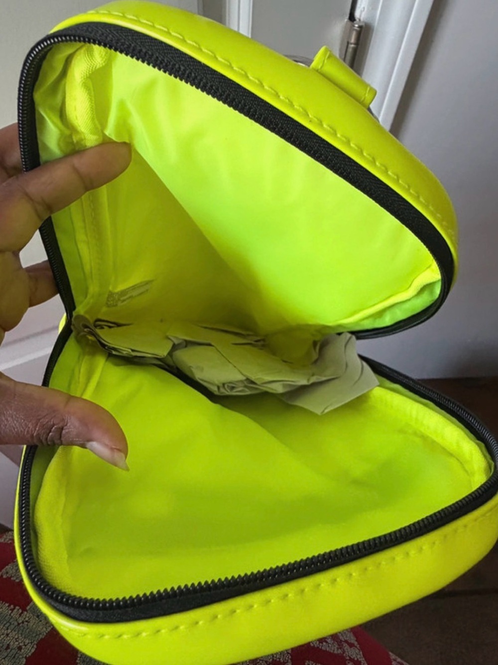 No Boundaries Neon Yellow and Black Sling Satchel - Picture 3 of 3